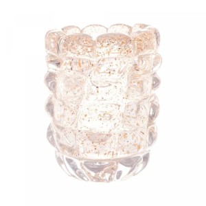 VASO DE VIDRO MURANO ITALY DOURADO 10CMX15CM  - REF.4804