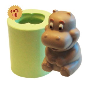 MOLDE DE SILICONE HIPOPOTAMO SENTADO - 6071