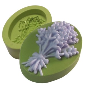MOLDE DE SILICONE OVAL LAVANDA - 6496