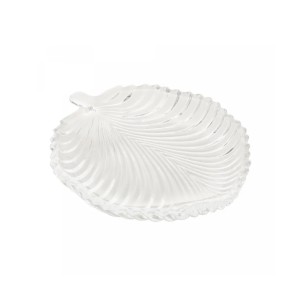 BANDEJA  DEC.  DE CRISTAL DE CHUMBO LEAF 20,5X17X2,5CM - REF.7242 B