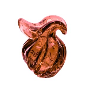 VASO CRISTAL DE MURANO TEMPLE PP - RUBI DOURADO